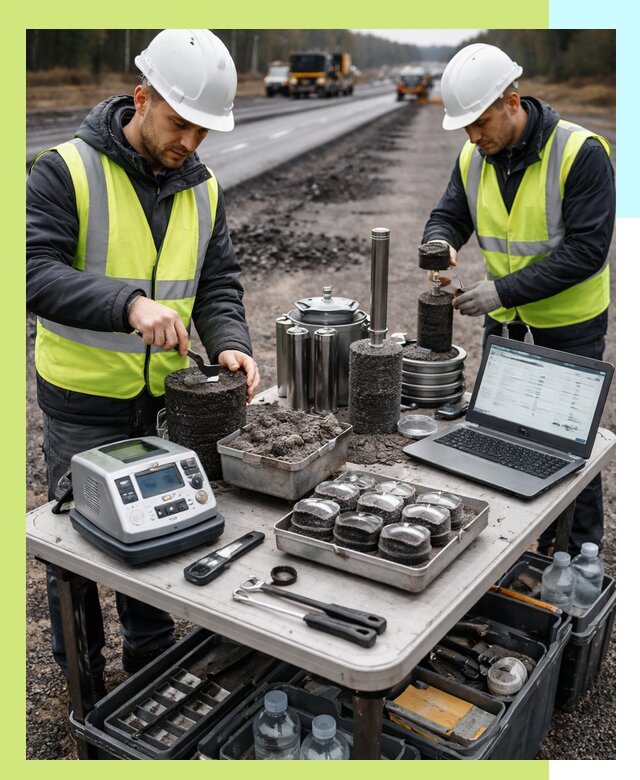 Сертификация асфальта: испытания и подтверждение в Лиски