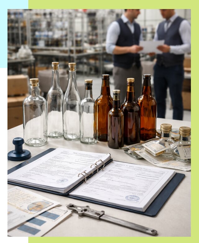 Сертификация стеклянных бутылок в Лиски от 27353 р. | Алешин-Лск