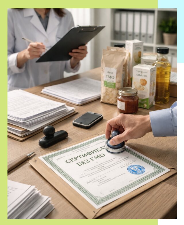Получение сертификата Без ГМО для продукции в Лиски