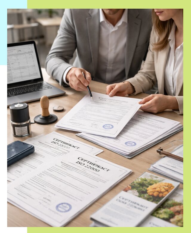 Сертификат ISO 22000 в Лиски от 43764 р. под ключ | Алешин-Лск